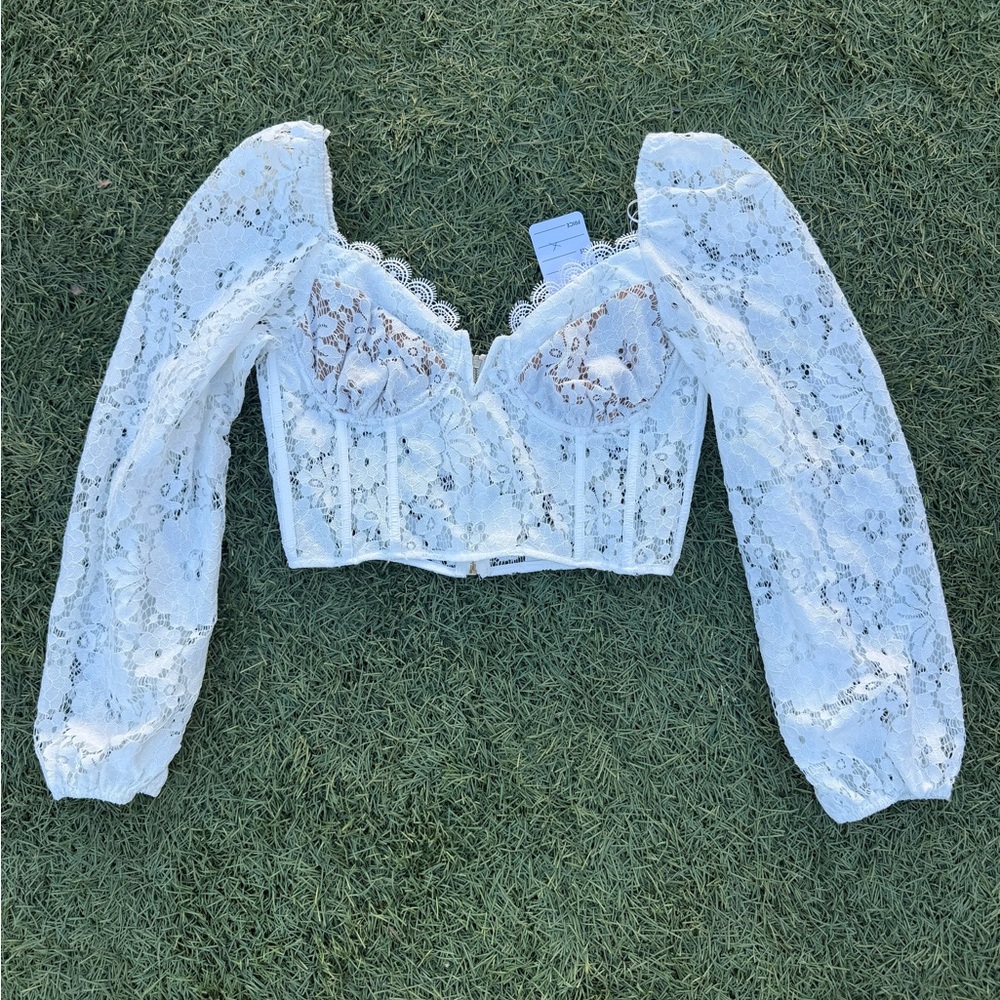 ✨ Victorian Style Lace Corset Crop Top